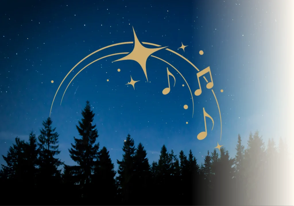 Opera on the mountain horizontal with star icon